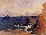 Paul Gauguin Canvas Paintings - Rocky Coast